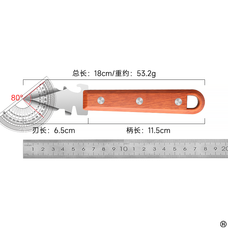 不锈钢生蚝刀家用厨房小工具牡蛎水产贝壳撬壳刀开蚝刀7163