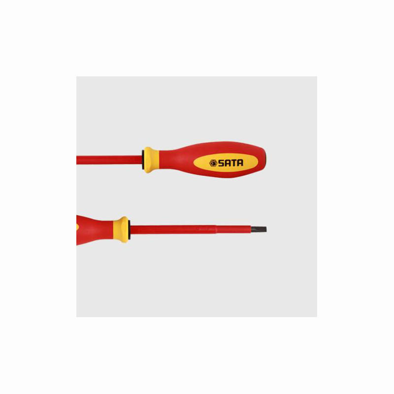世达(SATA) 一字型专业级双色柄绝缘螺丝批 6.5*150MM 61315 货期5-10天高清大图