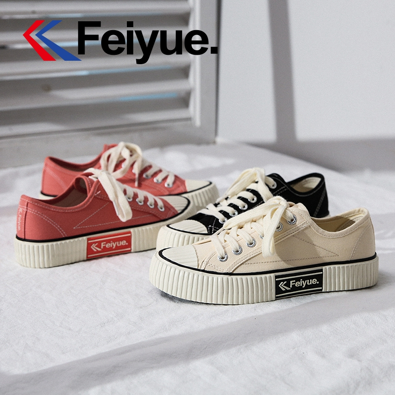 feiyue/飞跃经典帆布鞋学生休闲小白鞋百搭潮流饼干鞋女