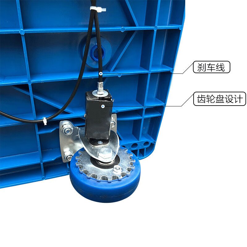 苏识 1167双层双扶手带护栏平板车 尺寸900×600mm 全塑轮 蓝色(单位:台)高清大图