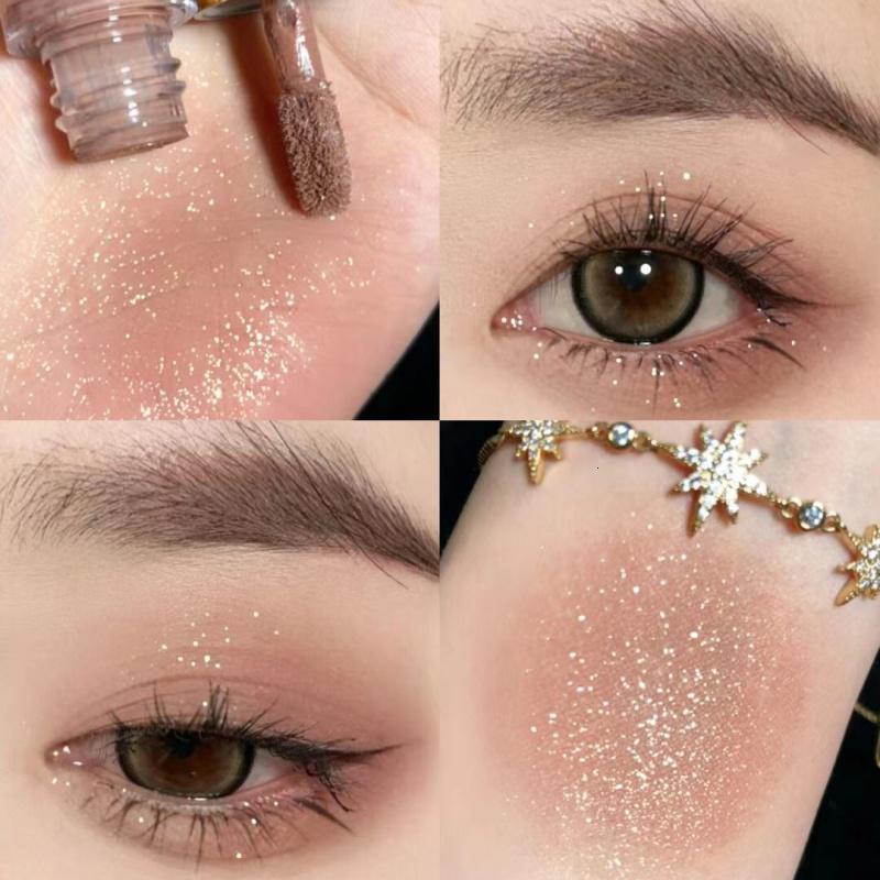 新品雾感眼影液体哑光雾面细闪提亮卧蚕液体眼影