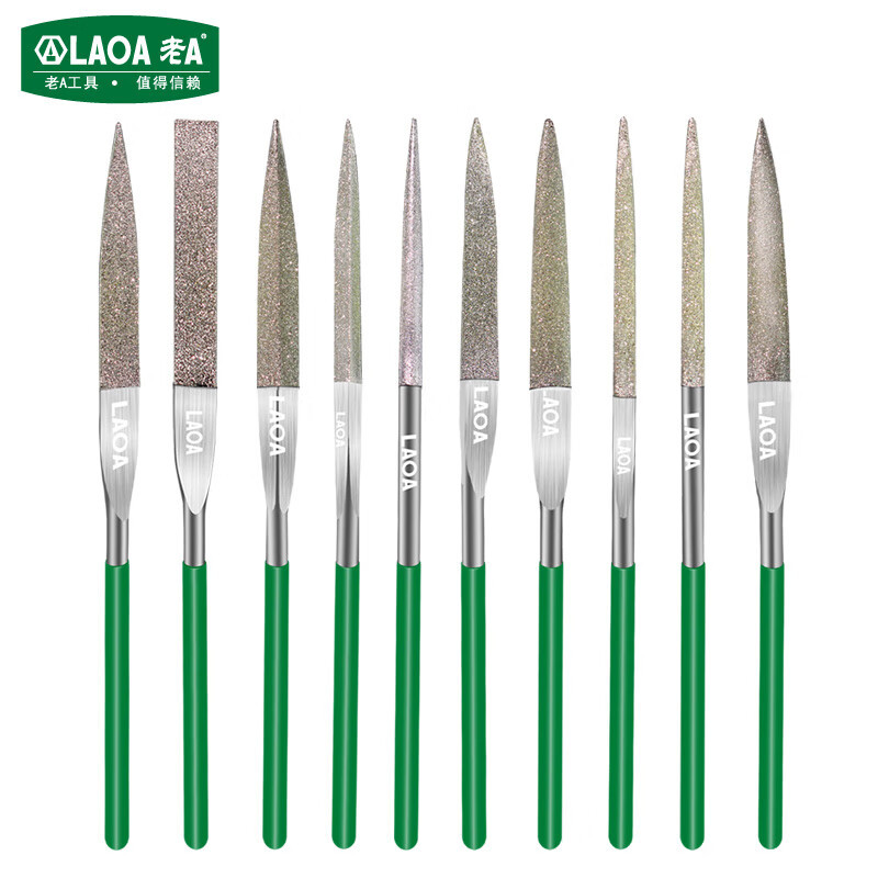 LAOA/老A LA165503 10件 3×140mm 金刚石整行锉组套 套