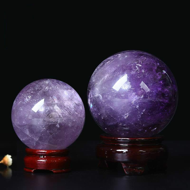 美帮汇紫水晶球摆件 球客厅家居装饰品巴西原石打磨图片