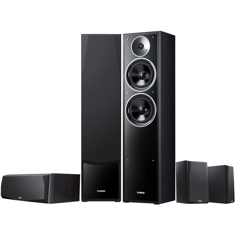 雅马哈（YAMAHA）NS-F71+NS-SW050+RX-V385家用客厅木质落地家庭影院音响5.1音箱七件套装 黑色高清大图