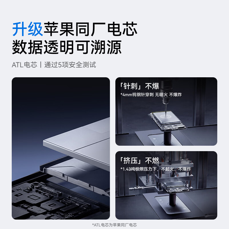 ANKER安克[新3C认证]磁吸支架充电宝移动电源 有线27W无线7.5W A110Z 10000mAh 白色高清大图