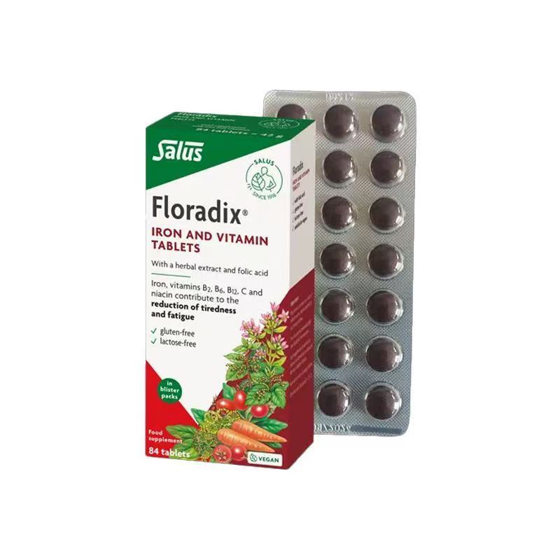 德国版莎露斯Floradix红铁元片剂84粒装高清大图