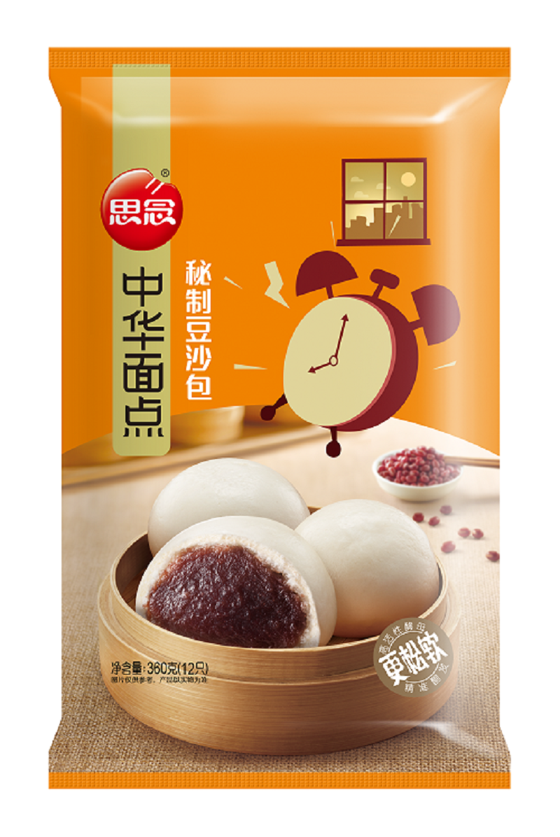 思念面点秘制豆沙包360g