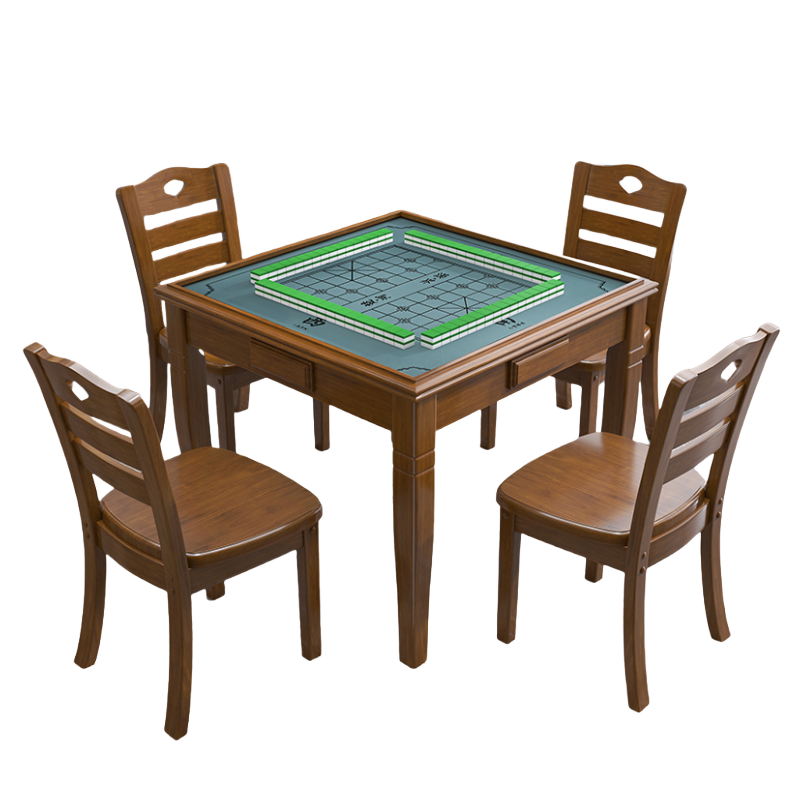 铭思达棋牌桌一桌四椅套高清大图