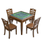 铭思达棋牌桌一桌四椅套