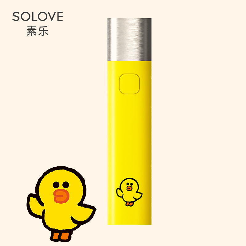 SOLOVE素乐充电宝超薄小巧 便携女生可爱创意迷你户外手电筒3000mAh卡通移动电源超萌-line莎莉