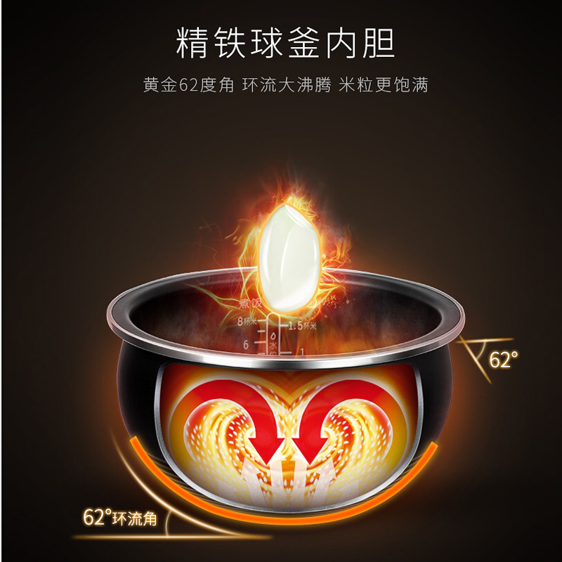 苏泊尔SF40HC32电饭煲4L升智能预约家用大容量电饭锅正品4-5-6人