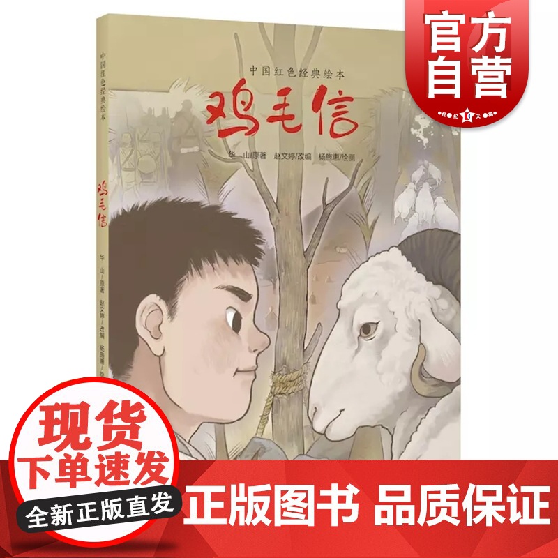中国红色经典绘本 鸡毛信 幼儿园红色故事抗日战争华山原著赵文婷改编6-10岁小学绘本故事书小学生课外读物上海教育出版社