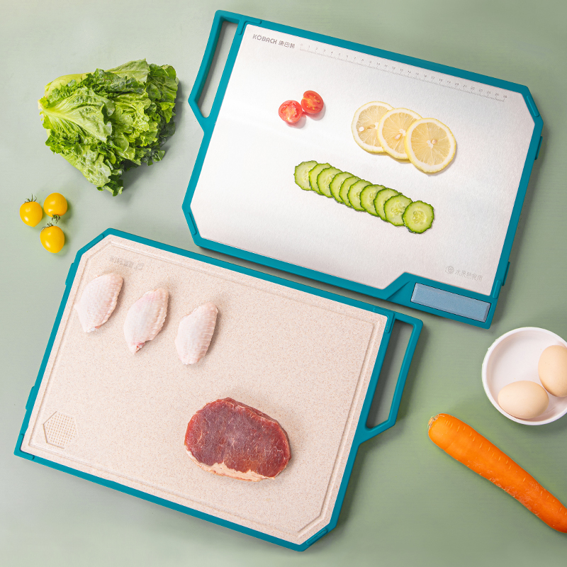 康巴赫不锈钢砧板切菜加厚案板自带磨刀石双面菜板 磨刀石款高清大图
