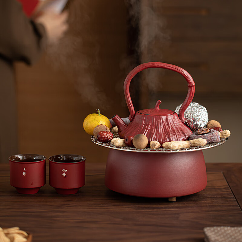 苏氏陶瓷/SUSHI CERAMICS SS016 走进故宫莲蓬提梁温茶小套装 (单位:套)