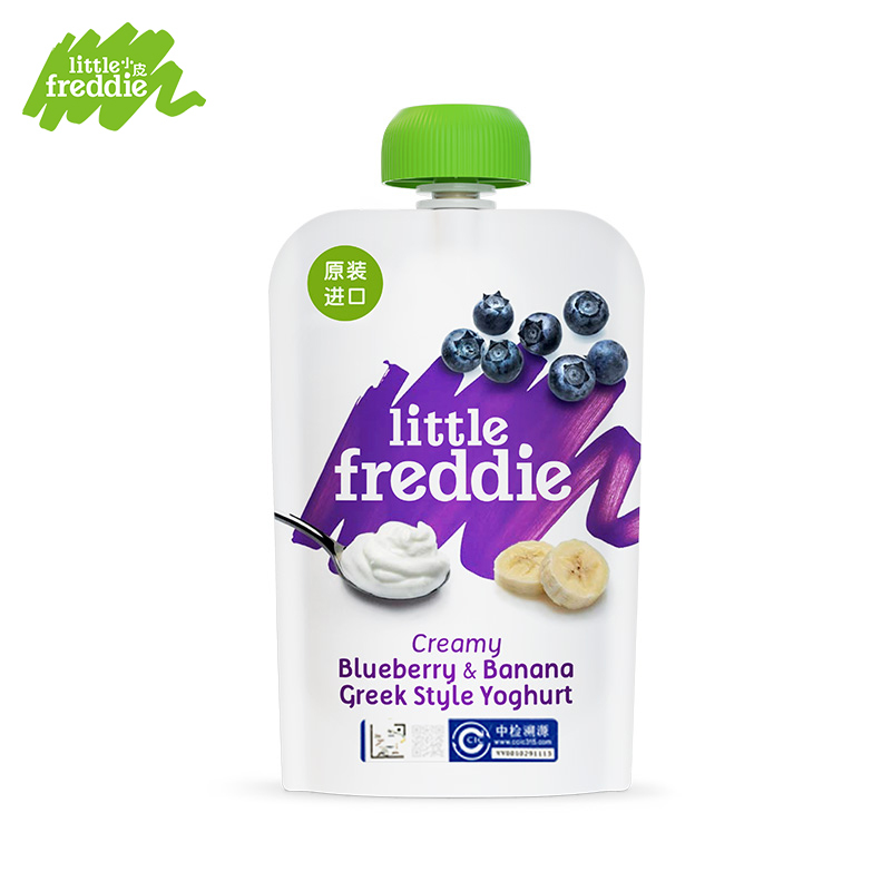 little freddie 小皮发酵乳蓝莓香蕉泥100g 袋装 果蔬泥 适用年龄7个月以上