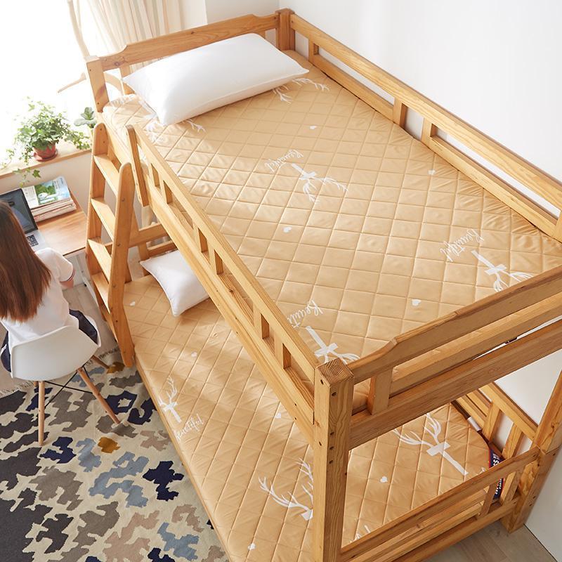 美帮汇加厚榻榻米床垫子软垫被家用1.5m床海绵褥子学生宿舍单人1.2米 床垫-鹿驼色【约5cm】 150*200cm【四季款】