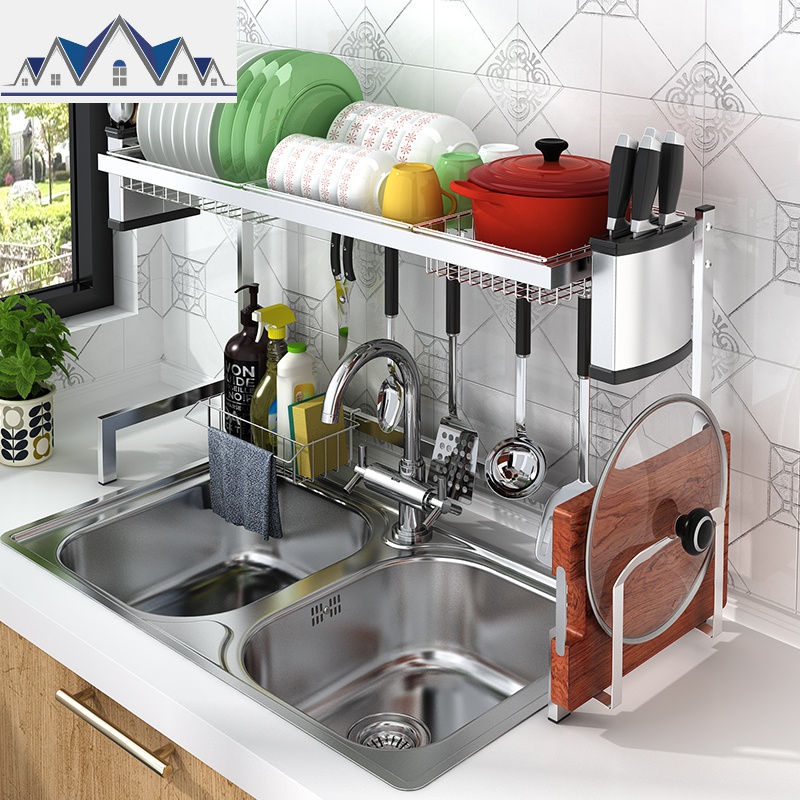 不锈钢厨房水置物架放碗碟架沥水架厨房用品收纳架碗筷滤水架_491高清大图