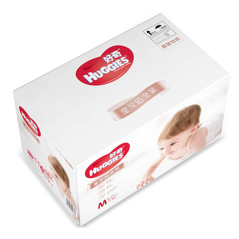 好奇(Huggies)皇家铂金装纸尿裤箱装 M96 片