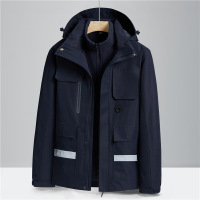 JPDUN三合一冲锋外套男女二件套大码登山服可拆卸外套 2XL 传奇蓝