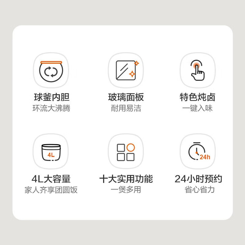 苏泊尔(SUPOR)电饭煲电饭锅4L 球釜多功能触控煮饭锅一键柴火饭特设炖卤功能4-6人适用 SF40FC99高清大图