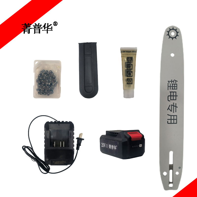 菁普华无刷充电式锂电电锯伐木锯电链锯数显套高清大图