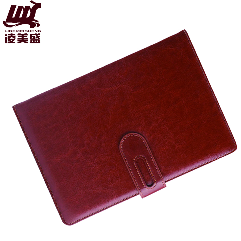 凌美盛 带扣PU革B5商务笔记本80克道林纸17.3*24.6cm 100张200页 18-66-1棕色 可定制印刷/本高清大图