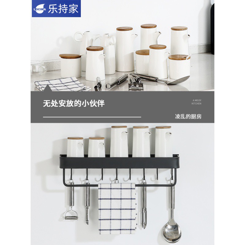 厨房置物架免打孔壁挂式家用调味料用品大全窗台挂架收纳墙上收纳层架 三维工匠高清大图