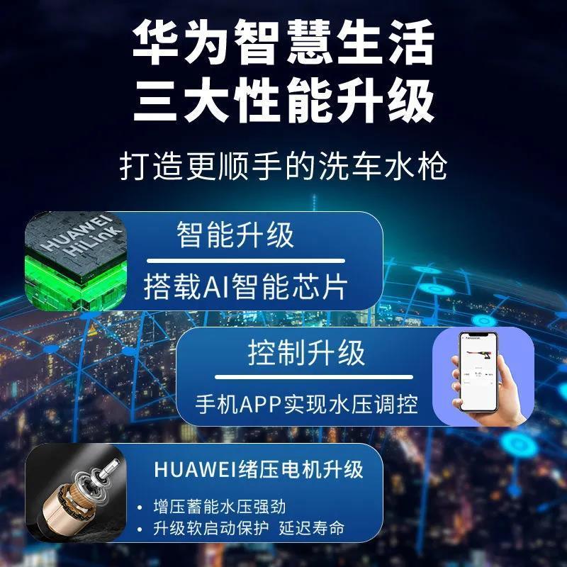 HUAWEI HiLink杰诺无线洗车机家用大功率高压水枪全自动工具F1智能无刷版B[10C锂电池包+航空包+水桶]