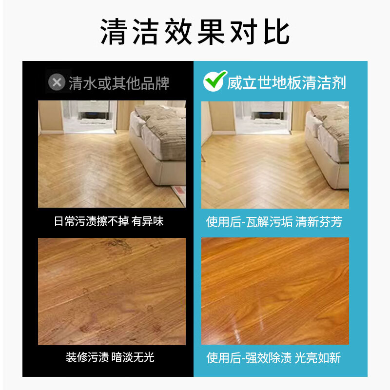 威立世 Wallesh 地板清洁剂/508ml高清大图