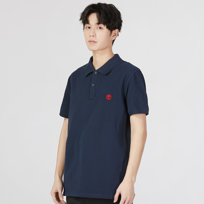 timberland添柏岚polo短袖男春夏新款户外棉质透气运动休闲衣翻领t恤