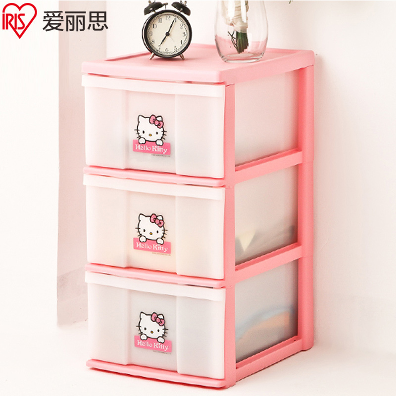 爱丽思(IRIS)三层 HELLOKITTY儿童整理衣服玩具收纳柜宝宝衣柜