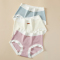 猫人60支纯棉内裤女士无痕中腰蚕丝透气可爱少女三角短裤[3条装]