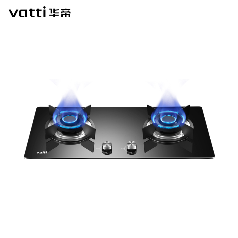 华帝(vatti)祥云厨电JZT-B8406B天然气灶 4.5KW大火力 一级能效节能猛火灶 钢化玻璃台嵌两用双眼灶具