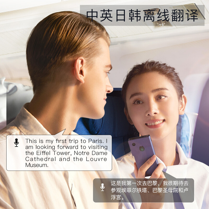 搜狗(Sogou)翻译宝Pro智能翻译机 出国旅游翻译器 中英文翻译笔 离线拍照同声语音翻译 典雅灰