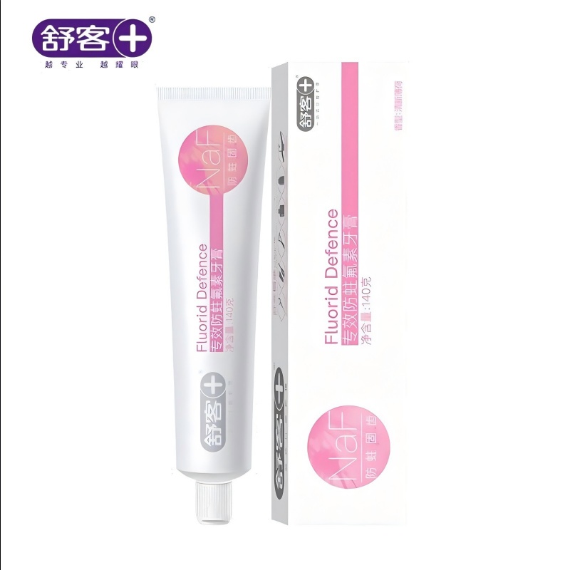 舒客+酵素牙膏组合装青柠120g*2+防蛀固齿140g*2清新美白牙齿含氟防蛀高清大图