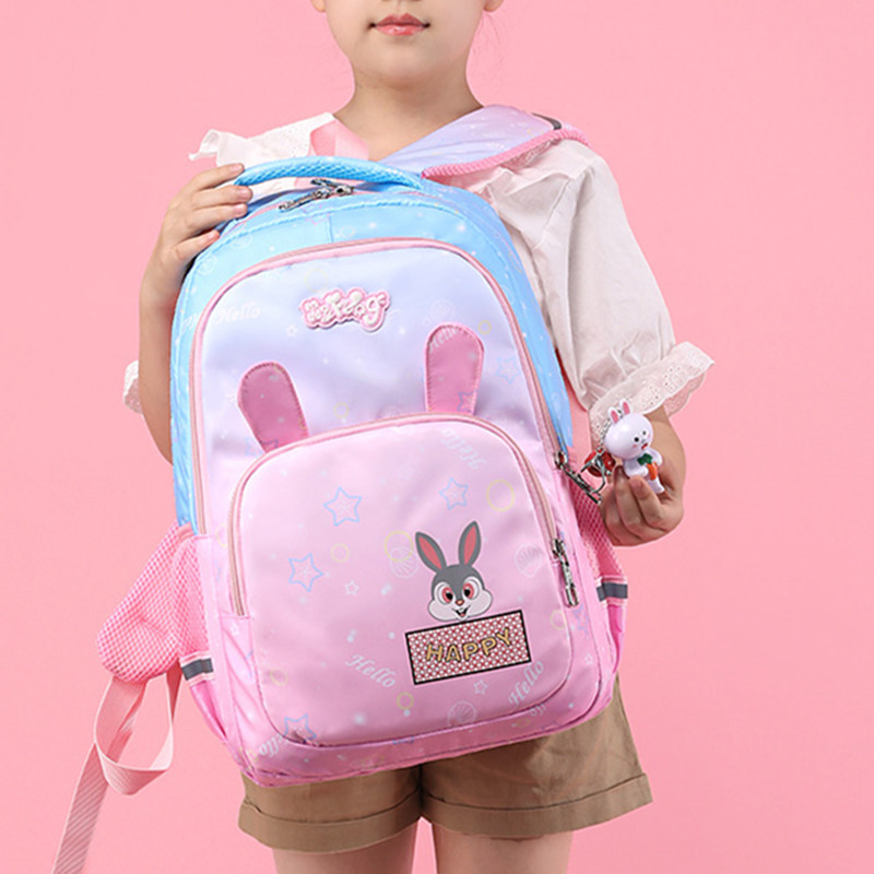 迪嘉乐新款小学生韩版减负书包可爱小仙女兔耳朵女孩双肩包防泼水背包