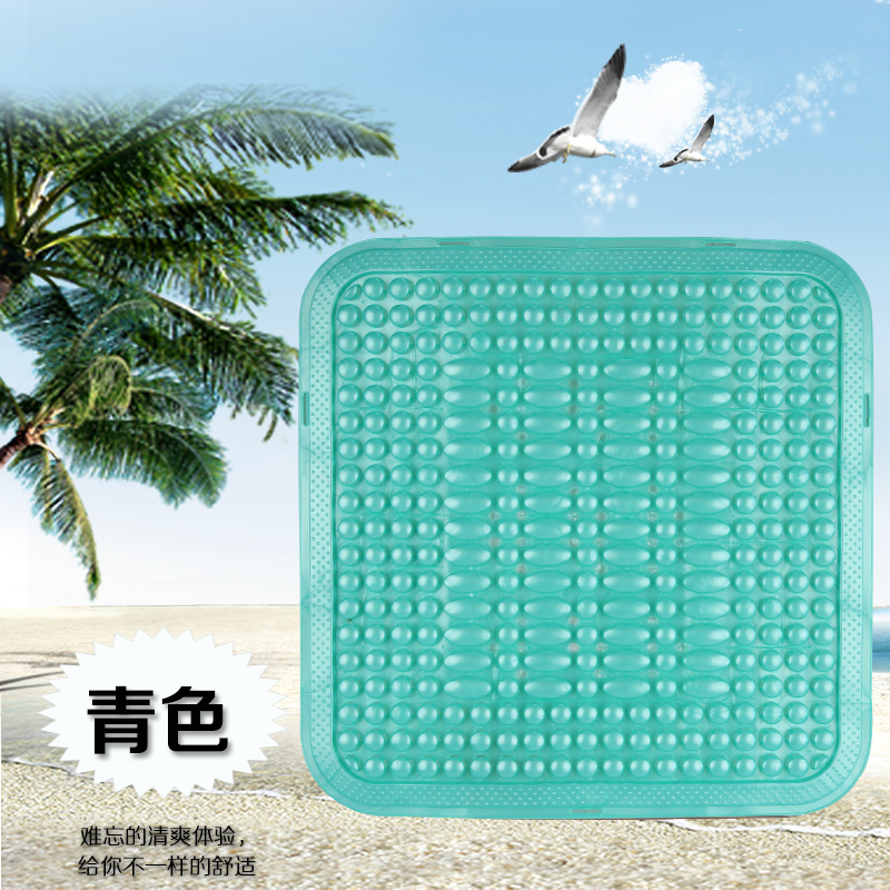 【补贴10%】通用汽车塑料坐垫通风透气面包车客货车座垫单片夏季凉垫椅垫后排 塑料小方垫-绿色☆