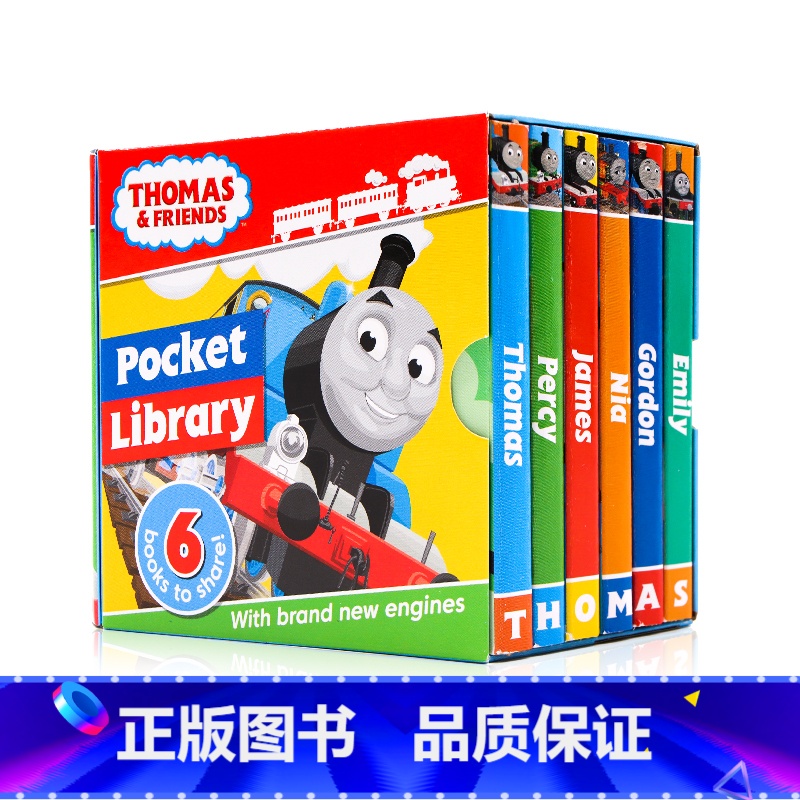 [正版]新版 托马斯与朋友小小图书馆6册手掌书 Thomas and Friends Pocket Library 英高清大图