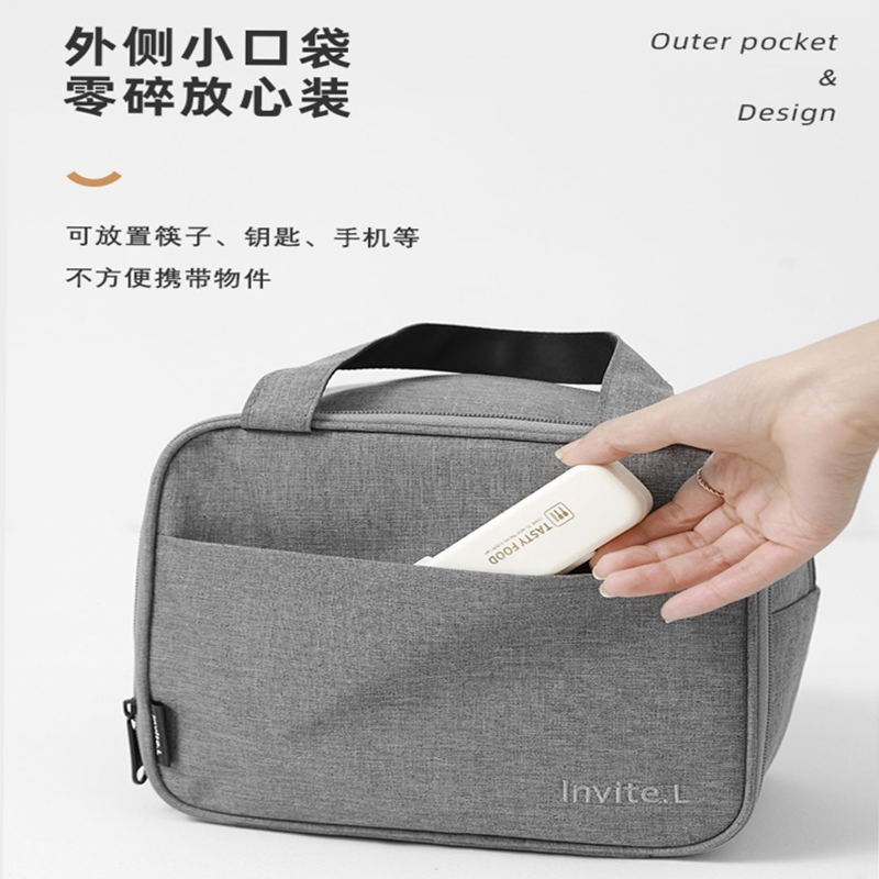 饭盒袋保温袋子饭盒手提包便当带饭午餐上班族小学生加厚铝箔