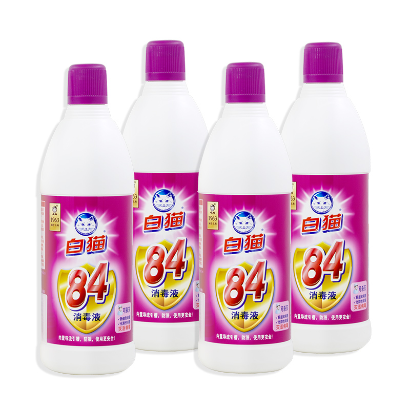 白猫84消毒液700g4瓶参数