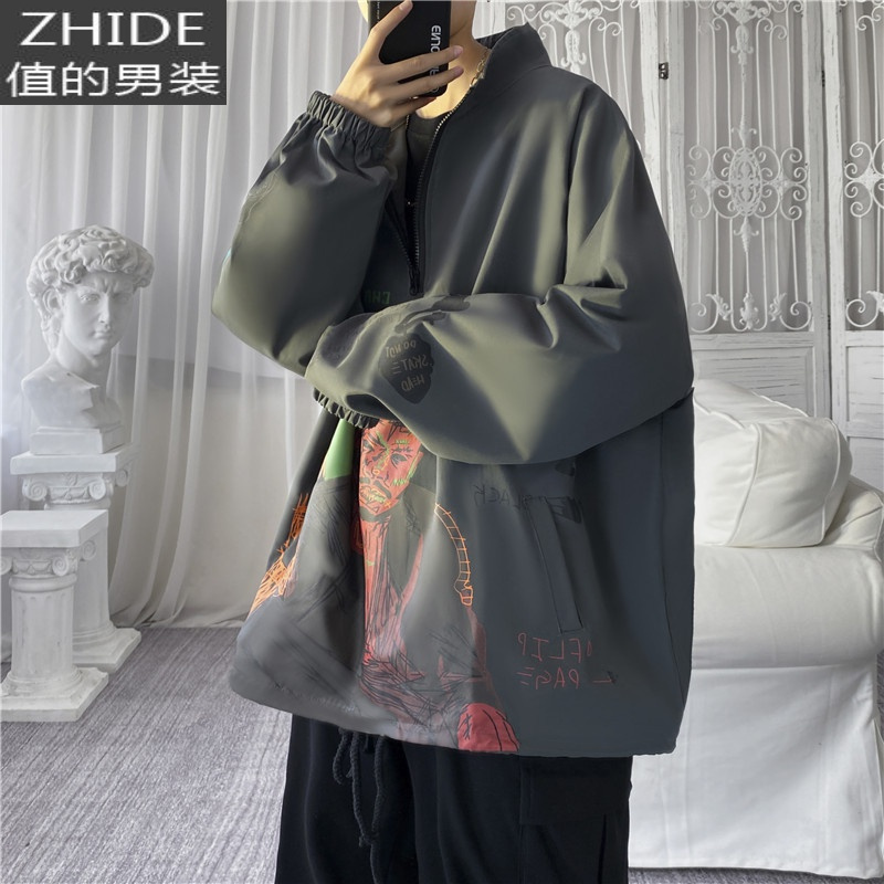 suntek炸街外套高级范自留男港风bf工装夹克设计感上衣情侣装黑暗系