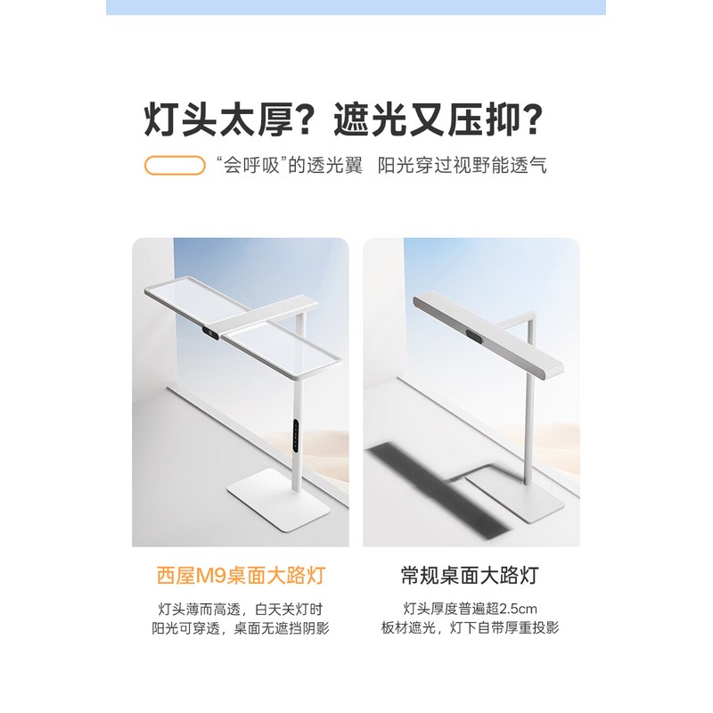 西屋Westinghouse 西屋M9护眼桌面大路灯 WWT01-Pro高清大图