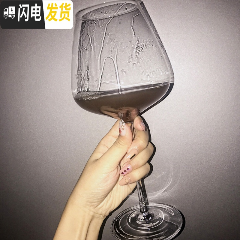 三维工匠红酒杯套装 家用6只装水晶玻璃杯勃艮第酒杯欧式2个小高脚杯 经典款红酒杯六支+吸底醒酒器