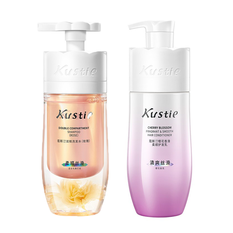 蔻斯汀 花瓣香氛洗护组合(玫瑰洗发水500g+樱花护发素500g) KST36