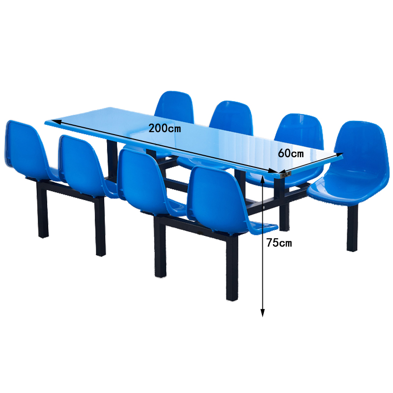 凌迪星员工餐桌2*0.6*0.75m套