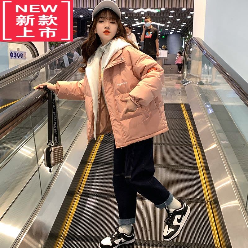 可莉允女童棉衣2022新款冬季加厚外套洋气女孩短款棉袄冬装儿童羽绒棉服图片