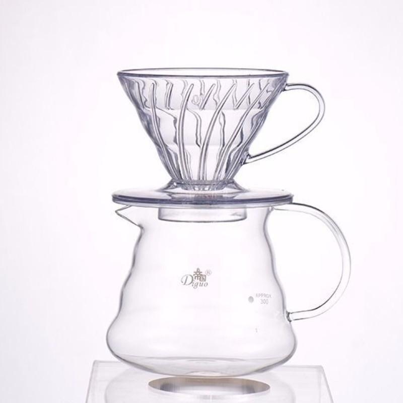 12人份送25张配套滤纸帝国咖啡过滤杯手冲滤杯咖啡壶过滤器耐热树脂