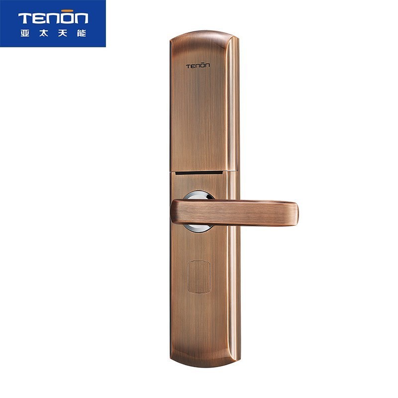 亚太天能(TENON)智能指纹锁 家用密码锁防盗门锁电子门锁铁门木门 T108 深红古铜(标准版)