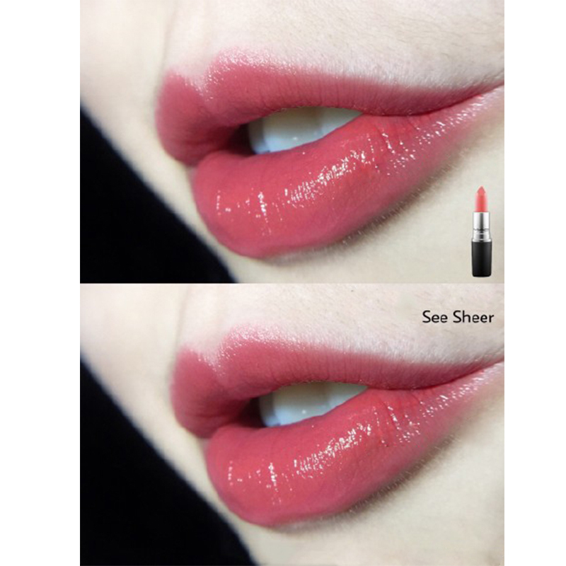 口红新色646chili小辣椒牛血色泫雅色红棕色3gseesheer520水润西柚色
