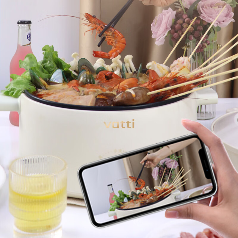 华帝 多功能锅 VZG037C 米白色3L高清大图